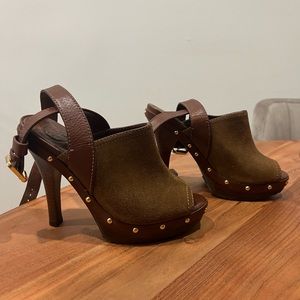 Tory Burch Bilson Suede Clog Heel